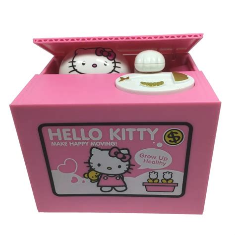 hello kitty metal box money|Amazon.com: Cat Box Coin Bank.